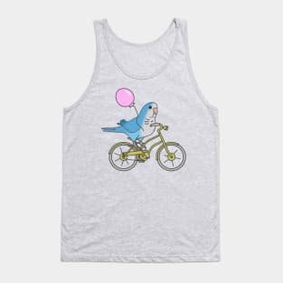 blue quaker parrot on a bike Tank Top